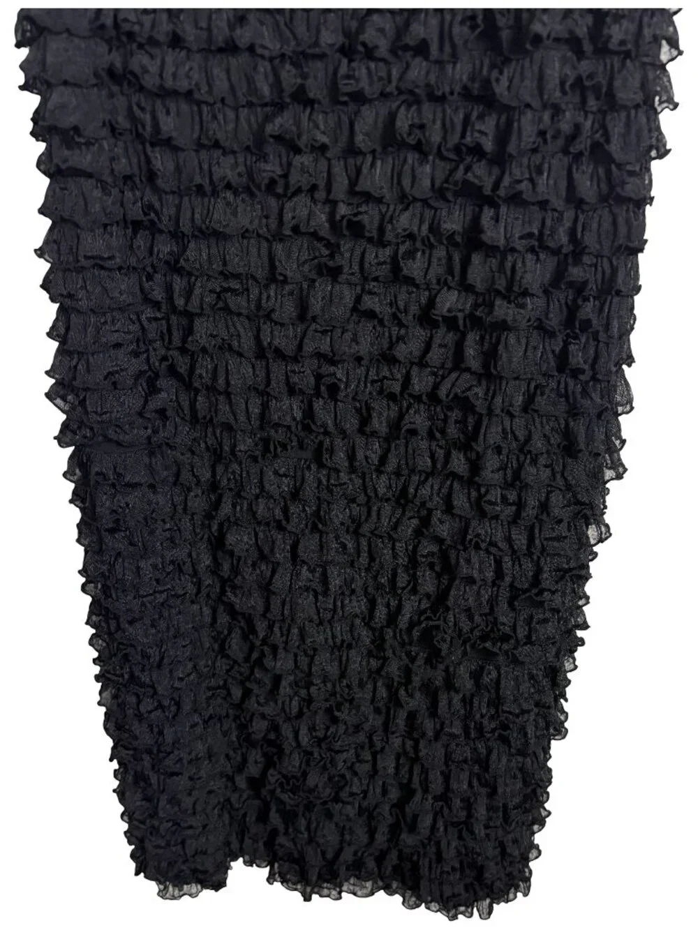 Too Mi USA Tiered Ruffle Rosette Cami Dress Women Black XL Y2K Coquette Party